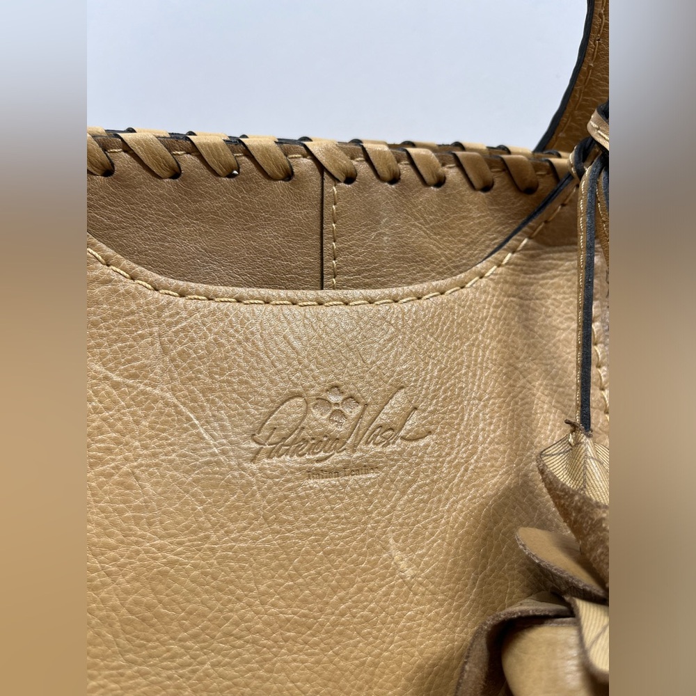 Patricia Nash Laser Lace Vilani Leather Tote with Metallic Gold leather undercut - Picture 10 of 17